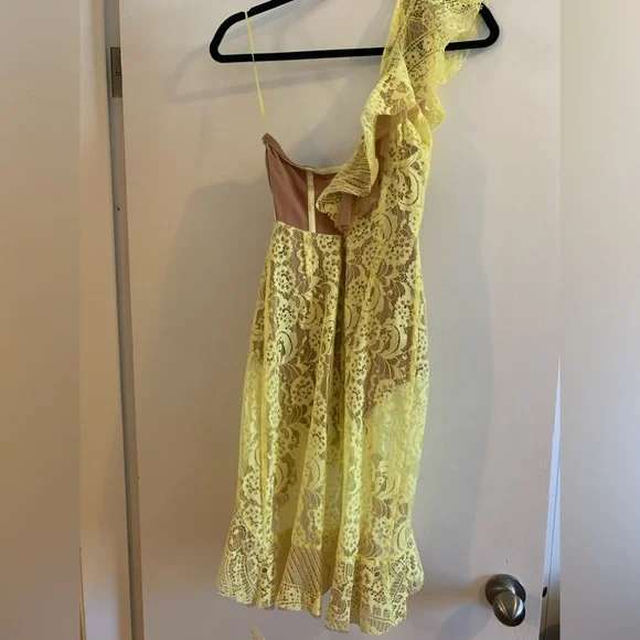 NWT For Love and Lemons Yellow Tati Lace Dress - Picture 5 of 7